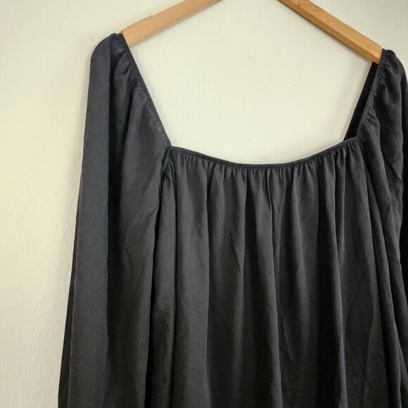 NWT Show Me Your Mumu Briar Black Square Neck Tunic Mini Dress S - Picture 6 of 16